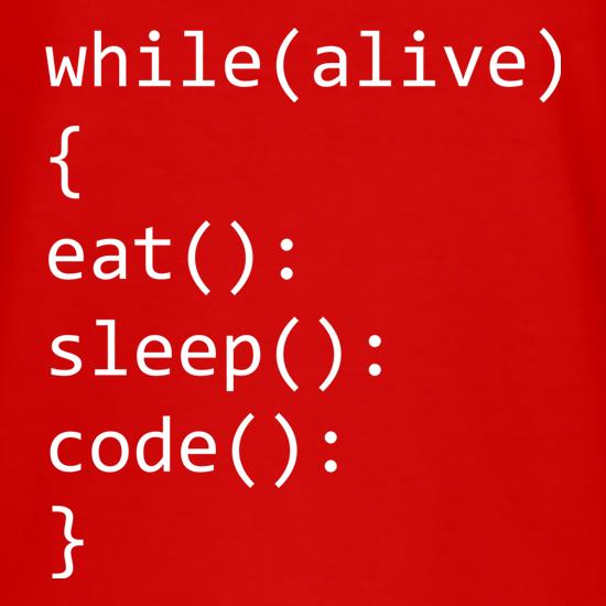 Eat, Sleep, Code t shirt