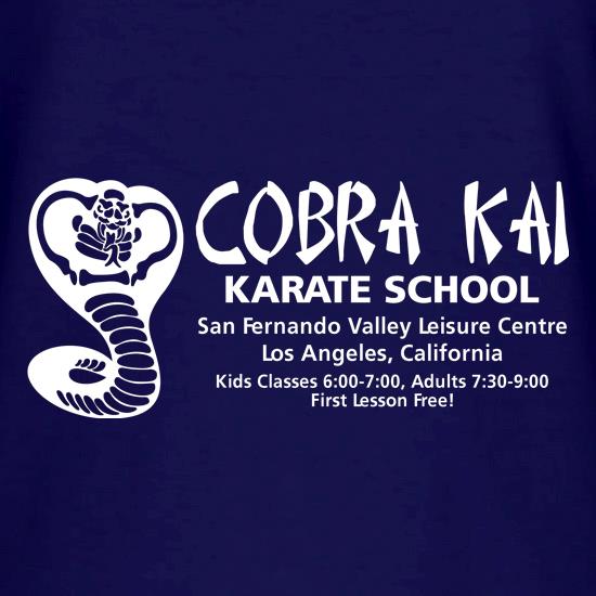 Cobra Kai Karate School t shirt